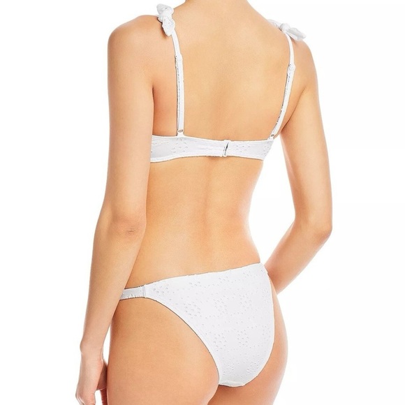 Aqua White Eyelet Bikini Bottom - Picture 3 of 3